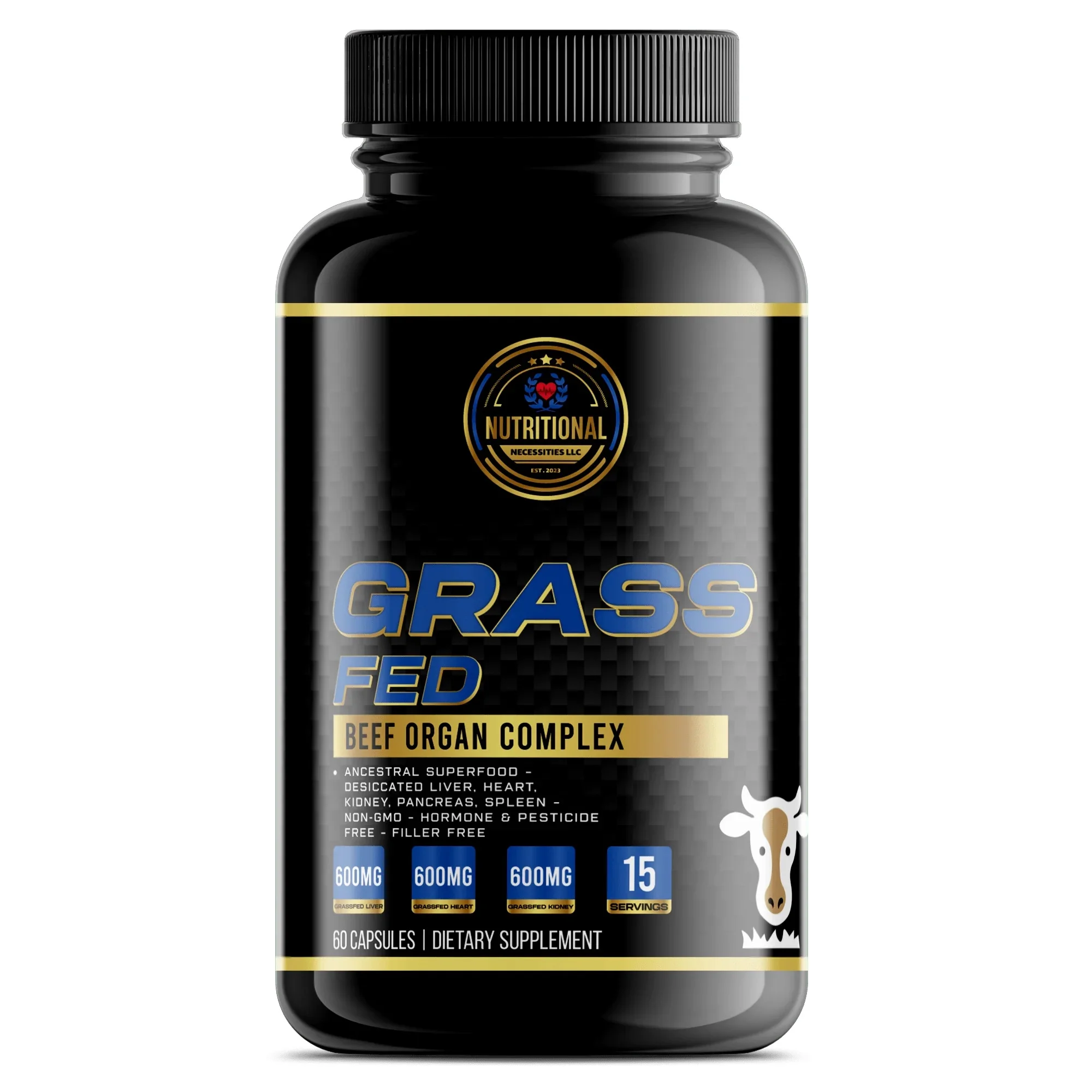 Nutritional Necessities LLC-Grass Fed Beef Organ Complex