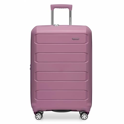 Traveler's Choice Pagosa Indestructible Hardshell Expandable Spinner Luggage, Black, 22