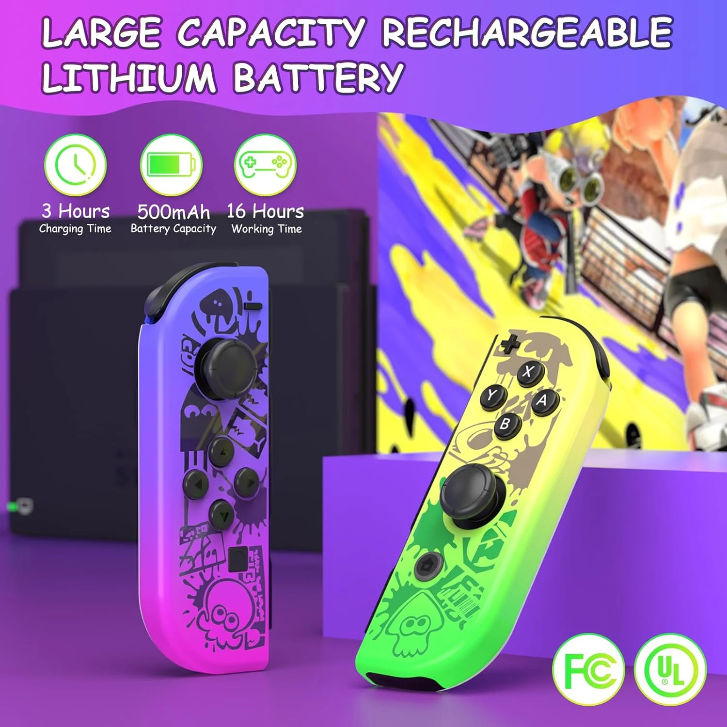 Nintendo Switch Controller Joy Con,Splatoon Wireless Gaming Switch Controllers Motion Control