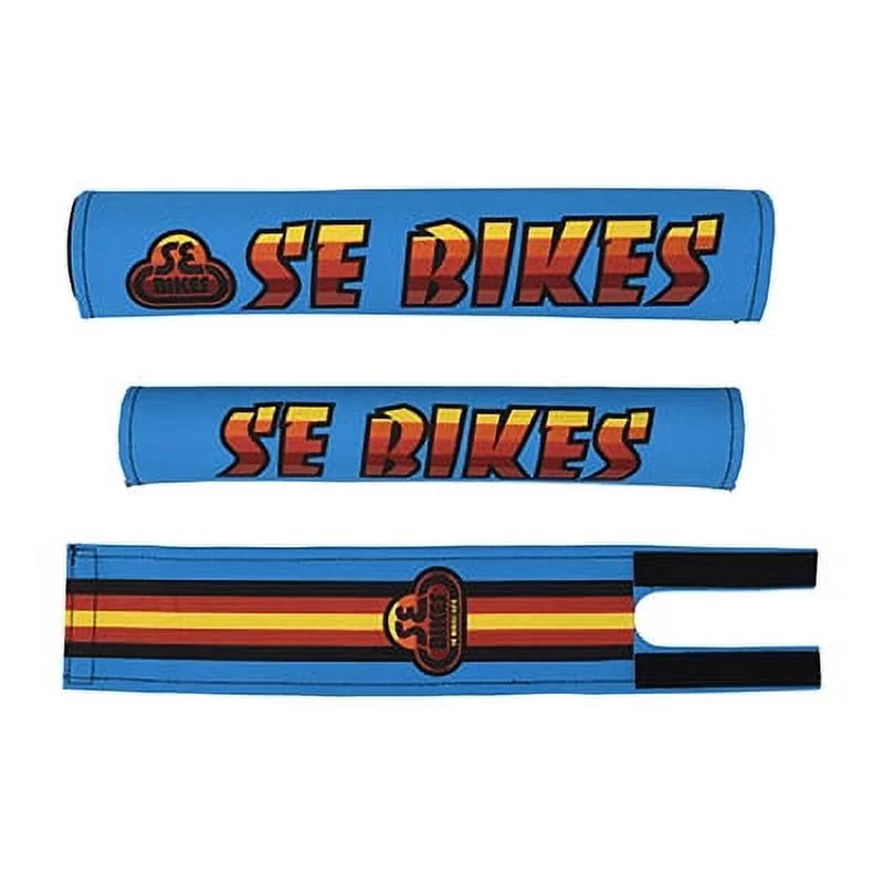 SE Bikes SE Logo Frame Pad Set Blue/Multi-Color