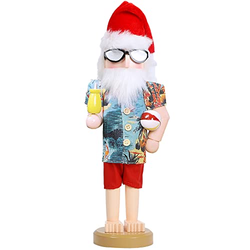Joliyoou 14 Inch Christmas Nutcracker Figures, Wooden Nutcracker Santa Dessert Chef Holding Gingerbread Men, Large Xmas Mantel Ornament Tabletop Centerpieces Winter Festival Shelves Decorations