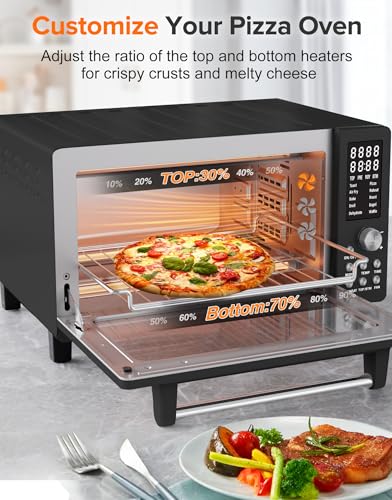 Nuwave Bravo Pro Smart 21QT Toaster Oven Air Fryer Combo, Convection Oven Countertop, 10 functions all in 1, with even & quick crisp technology, 50-450°F, 1800W, Stainless Steel