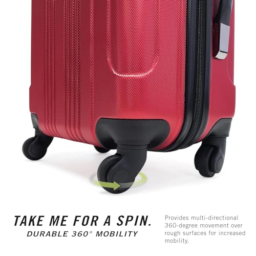 Kenneth Cole REACTION Out of Bounds Lightweight Hardshell 4-Wheel Spinner Luggage, Cobalt Blue, 20-Inch Carry On