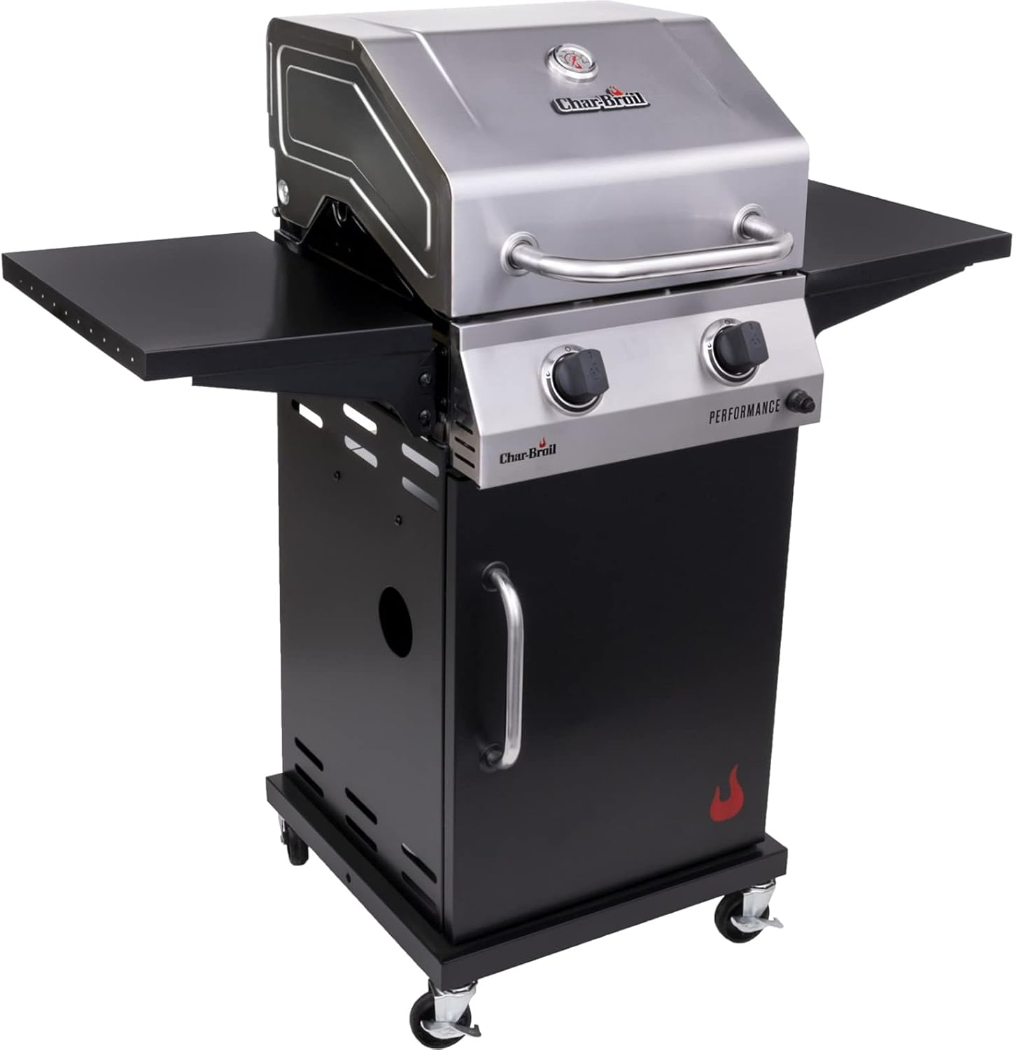 Char-Broil 463660021 Performance 2-Burner Cabinet-Style Liquid Propane Gas Grill, Stainless/Black