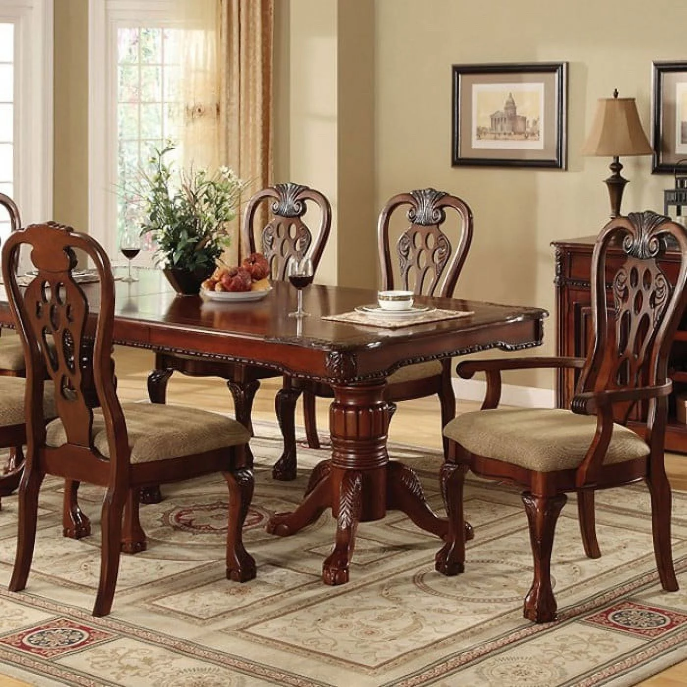 Dining Table w/ Double Pedestals