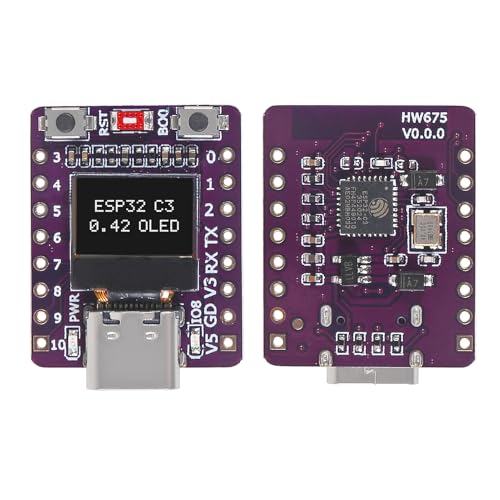3PCS ESP32-C3 OLED Development Board with 0.42 Inch OLED Module Ceramic Antenna WiFi Bluetooth ESP32 Supermini Development Board
