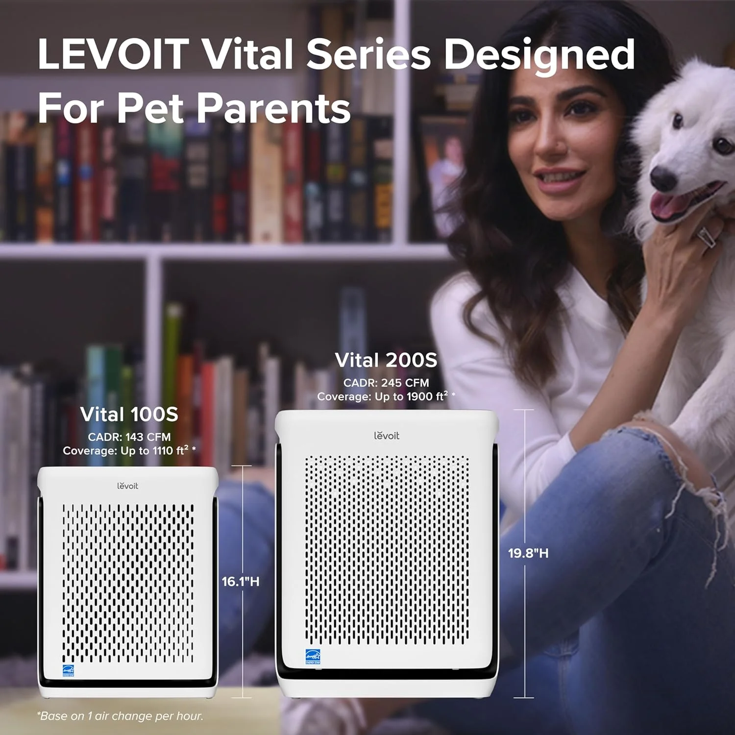 Levoit Air Purifier,Vital 100S,1110 sq ft