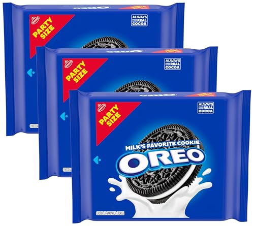 OREO Chocolate Sandwich Cookies, Party Size, 24.16 oz (Pack of 3)