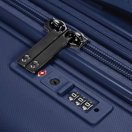 Traveler's Choice Pagosa Indestructible Hardshell Expandable Spinner Luggage, Black, 22