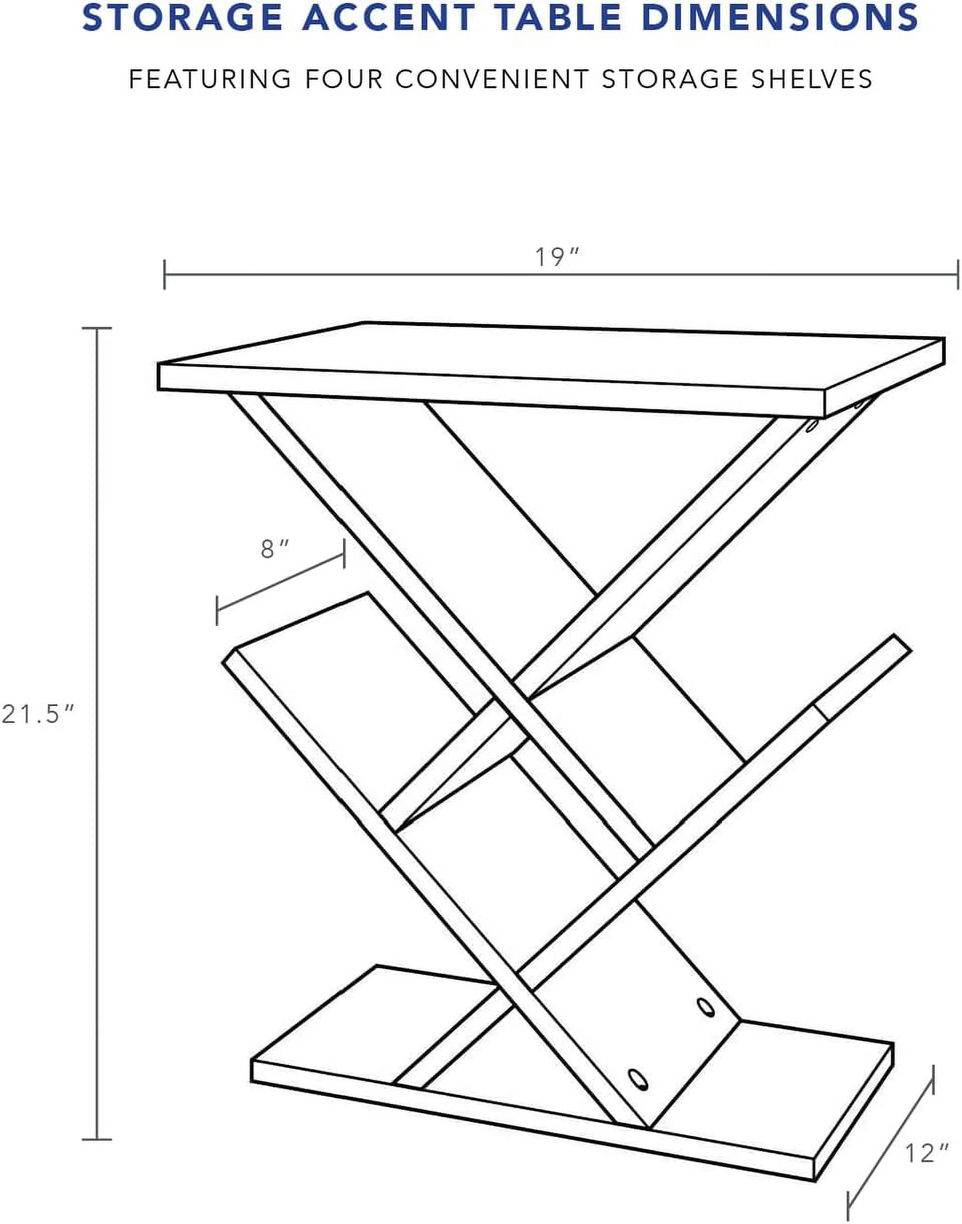 JIAH Accent Table - Table 1 - Storage Side Table. Home Furnishings and Decor , Black