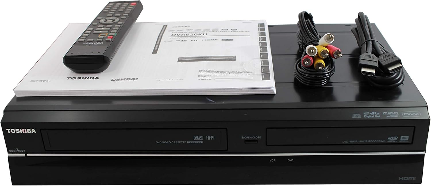 Toshiba VHS to DVD Recorder VCR Combo w/ Remote, HDMI (Renewed)