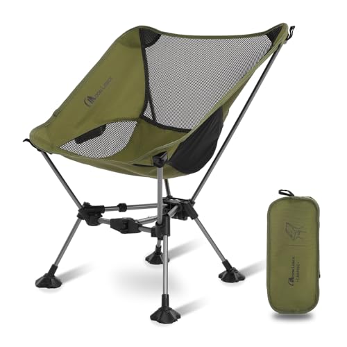 MOON LENCE Portable Camping Chair Backpacking Chair - The 4th Generation Ultralight Folding Chair - Compact, Lightweight Foldable Chairs for Hiking Mountaineering, Beach