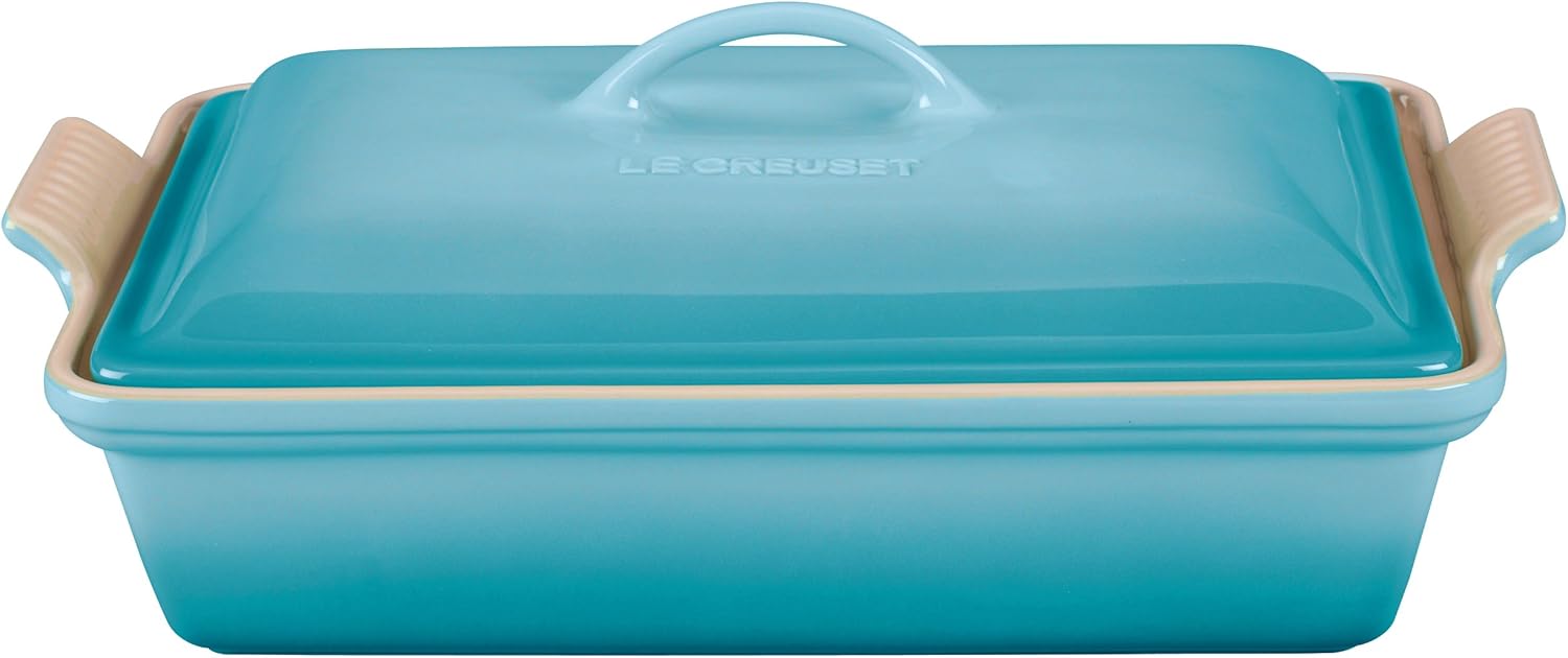 Le Creuset 4 qt. Heritage Covered Rectangle Dish Caribbean Stoneware