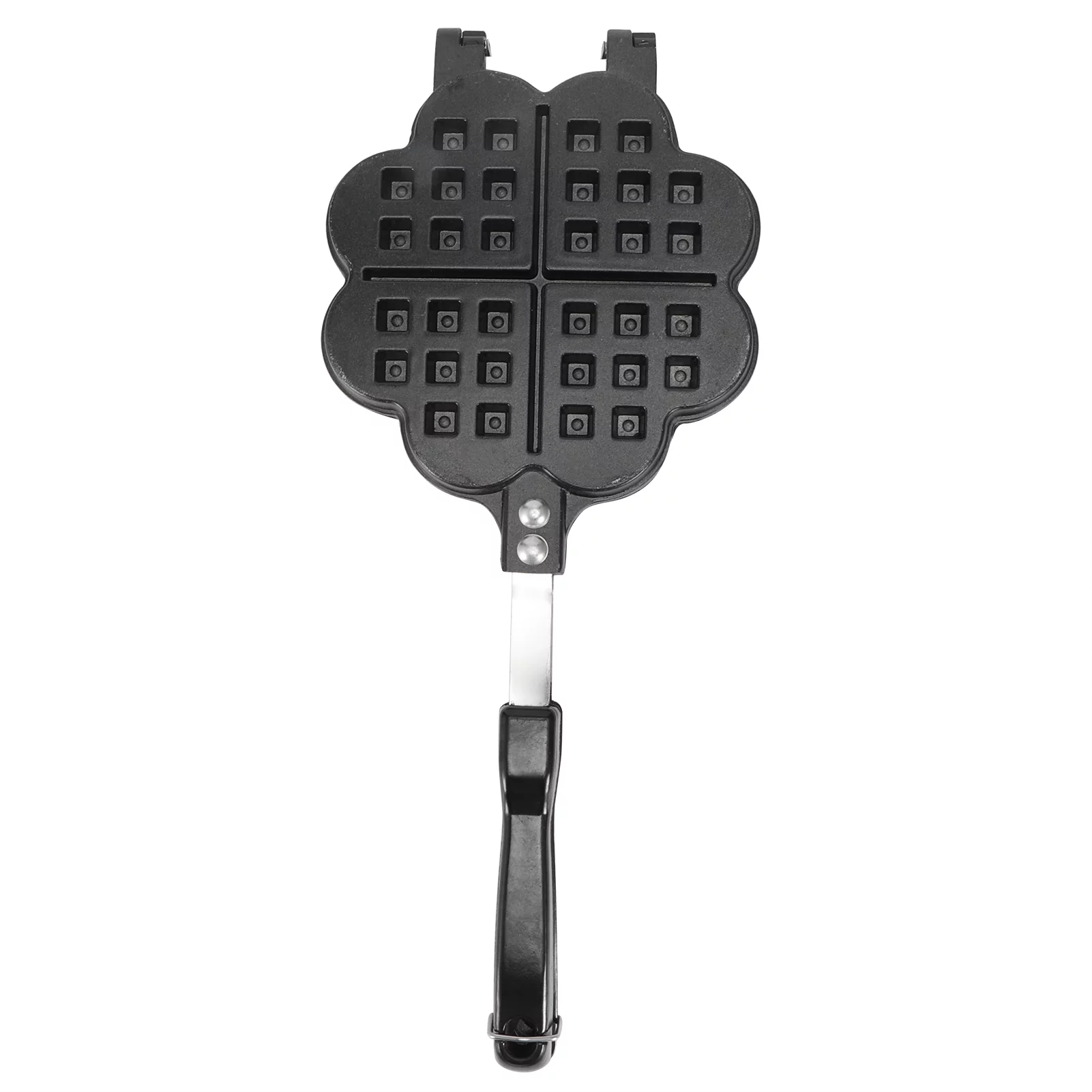 Nikou Waffle Iron - Heart Shape Household Kitchen Gas Non-Stick Waffle Maker Pan Mould Mold Press Plate Baking Tool DIY