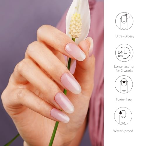 DANNI & TONI Semi Cured Gel Nail Strips Christmas Santa Claus Snowflakes Cat Eye Gel Nail Wraps 28 Stickers | Mistletoe Meow