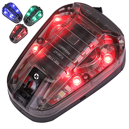 Phoking Tactical Helmet Light Survival Signal Light Military Identification Light IR and Visible LED Helmet Strobe Military IFF Helmet Light for Outdoor Sports