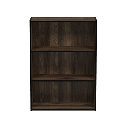 Furinno Pasir 3-Tier Open Shelf Bookcase, Americano