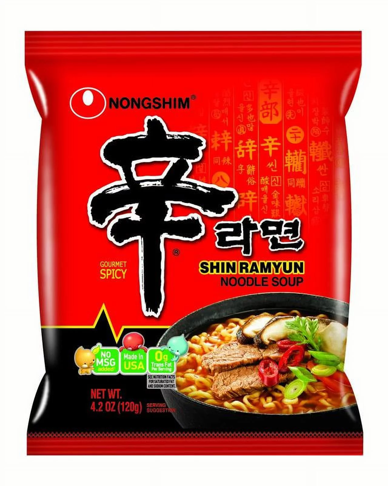 Nongshim, Shin Ramyun, Noodle Soup, Packaged Soup, 4.2 oz