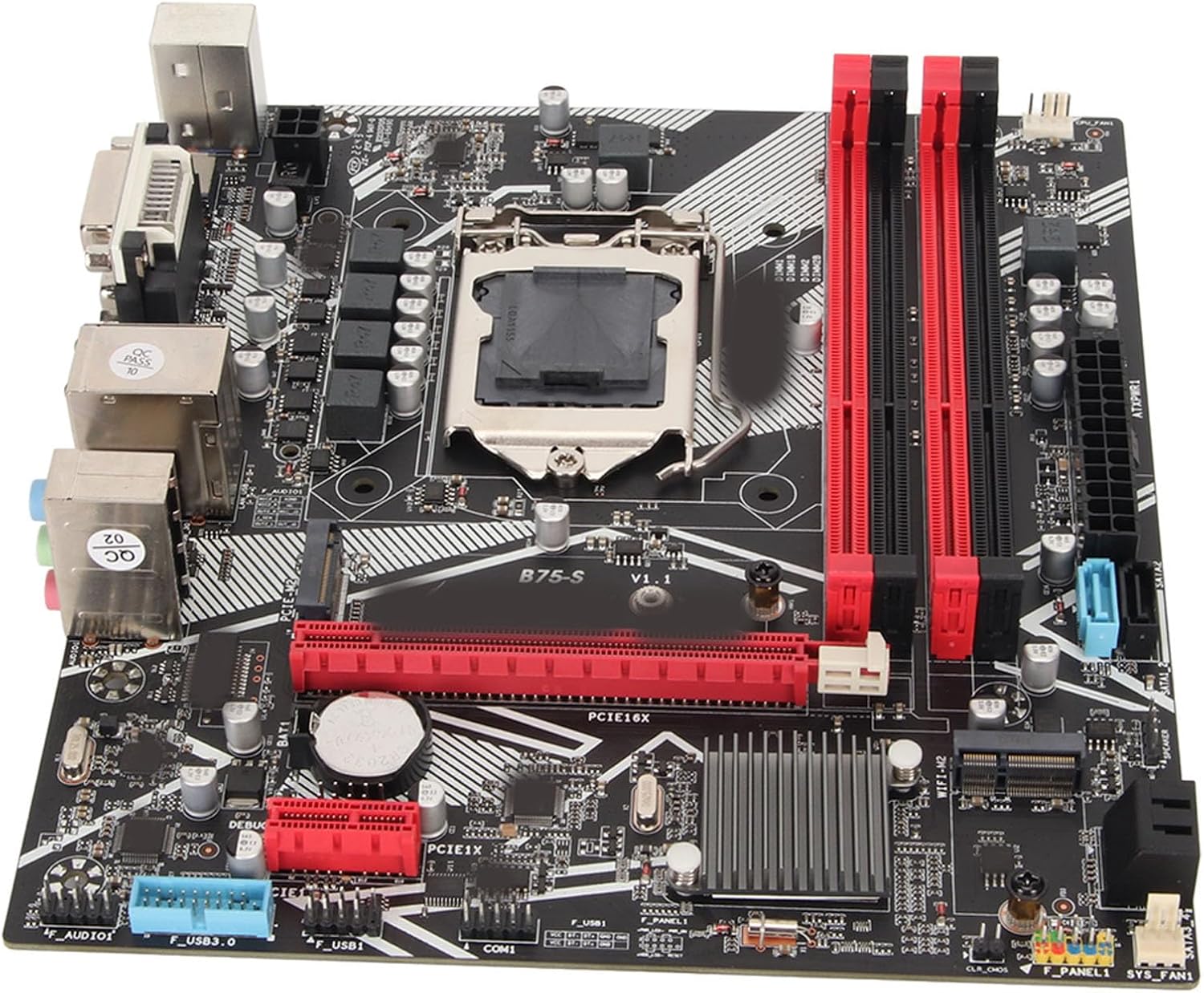 ATX Motherboard 64GB DDR3 LGA1155 Computer Motherboard with SATA3.0, 4 USB3.0, 6 USB2.0, Gigabit NIC, PCIEX16 Graphics Card Slot