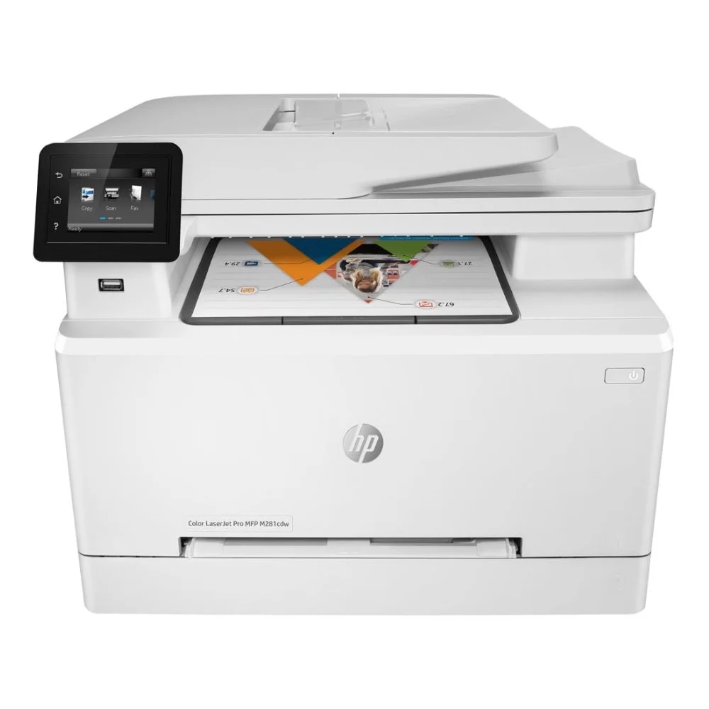 Restored HP COLOR LASERJET PRO M281CDW 22PPM 600X600DPI 270-SHEET DUPLEX 256MB E-PRINT/GBE/USB/WIFI COLOR LASER PRINTER/COPIER/SCANNER/FAX SAME-AS-NEW/1YR (Refurbished)