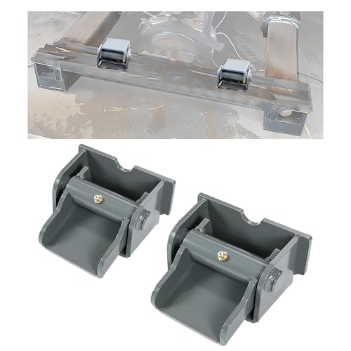 HECASA 2Pcs Steel Dump Trailer Hinges Compatible with Dump Trucks Dump Trailers Dump Body Heavy Duty with Grease Fitting Powder Coated Gray