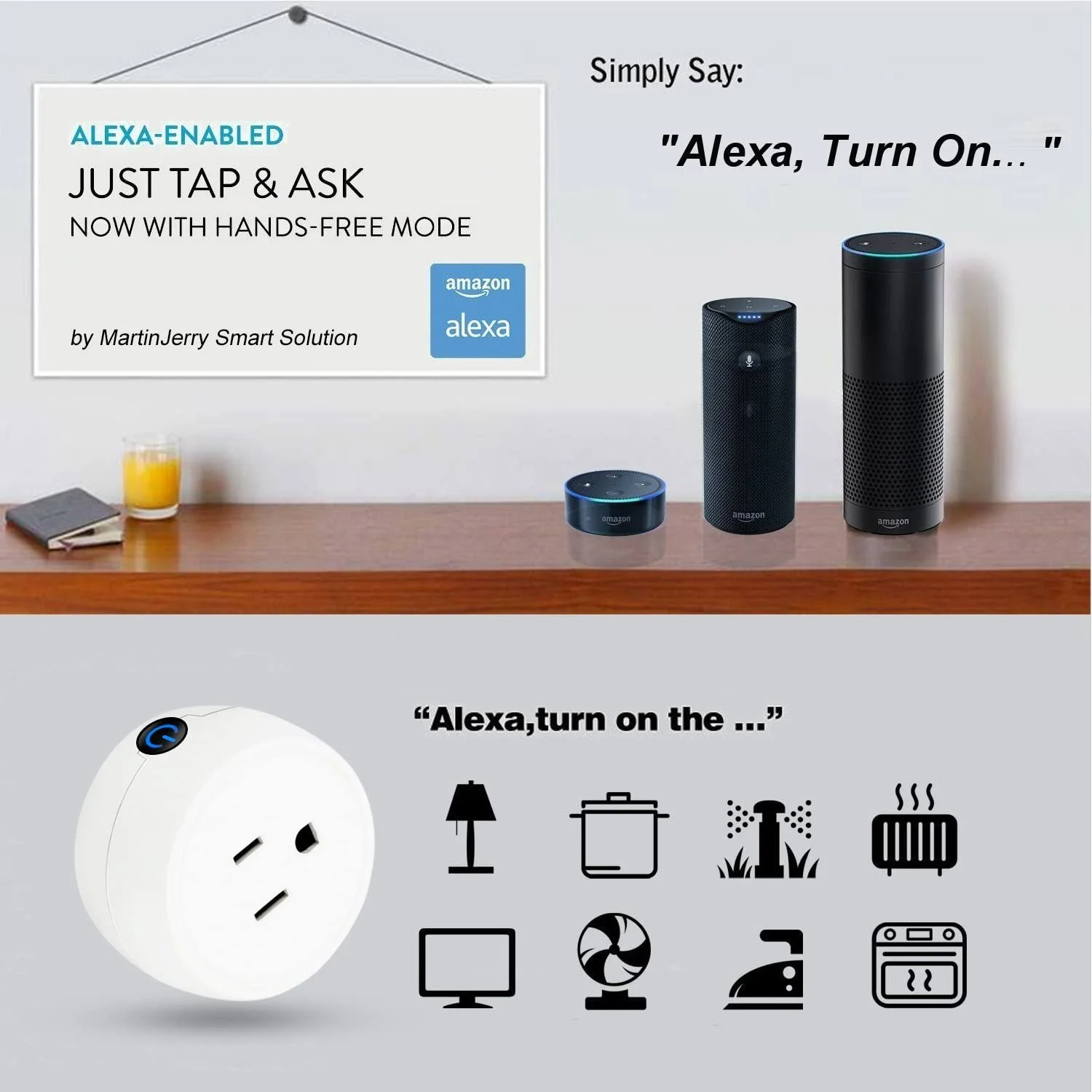 Mini Wifi Smart Plug Compatible with Alexa, Google Home, Smart Home Devices to Control Your Appliance from Anywhere, no Hub Required, Wifi Smart Socket (V06 1 Pack)