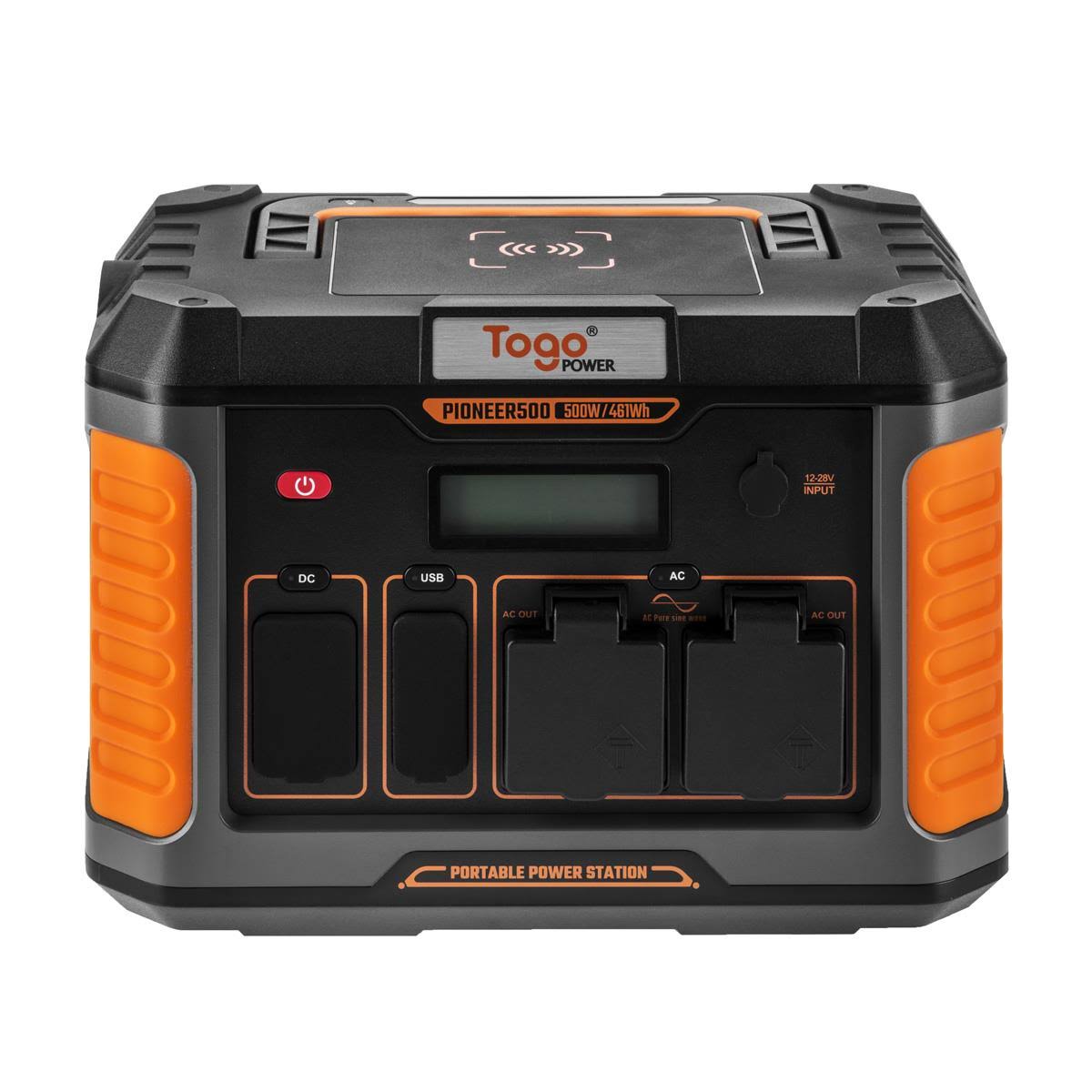 Togo Power Pioneer 500 , 461WH Portable Power Station Lithium Battery 500W (1000W Peak) for Camping, Home Emergency, Tailgating,