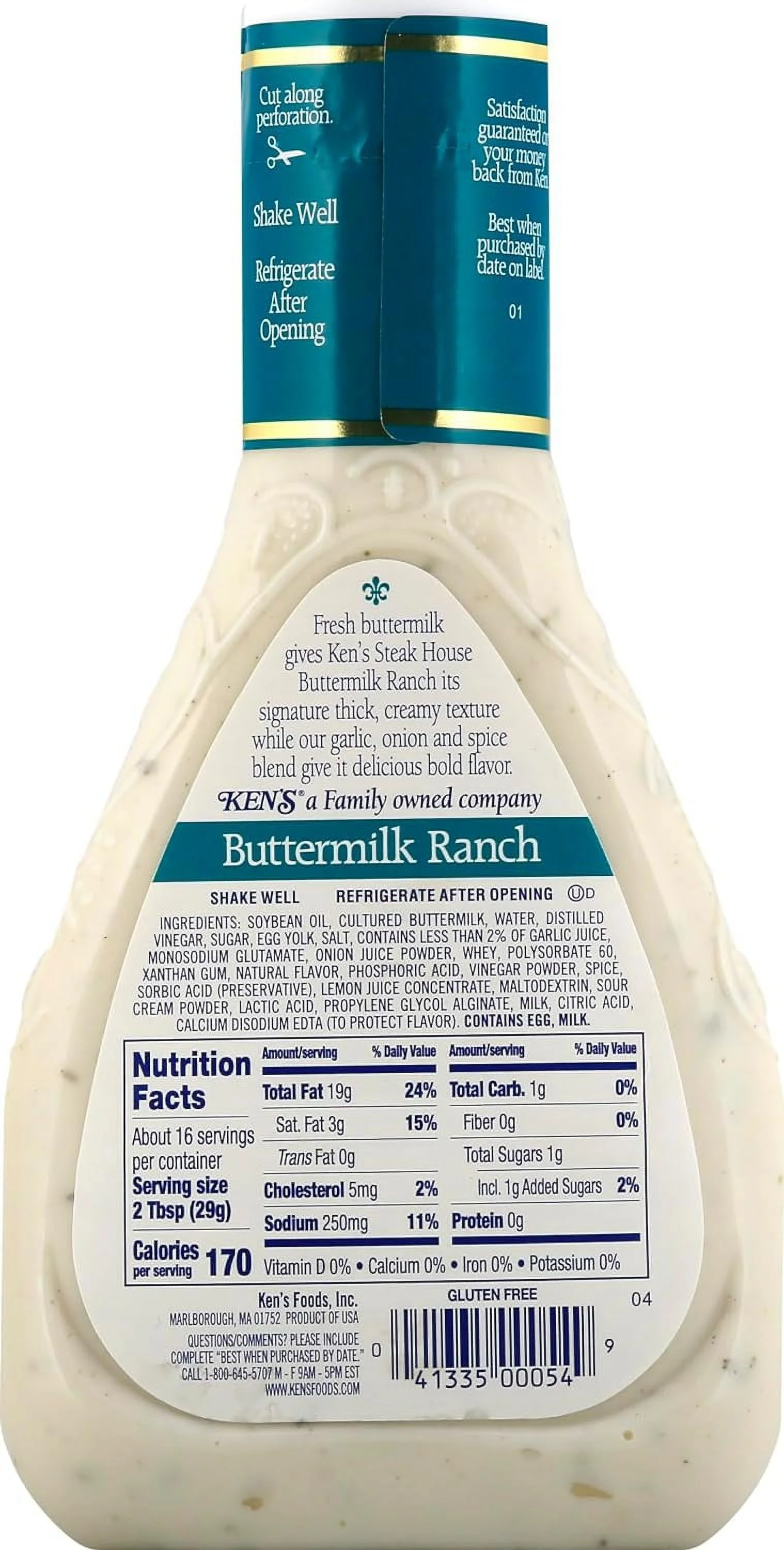 Steakhouse Buttermilk Ranch Dressing, 16 Oz. (Pack Of 3)