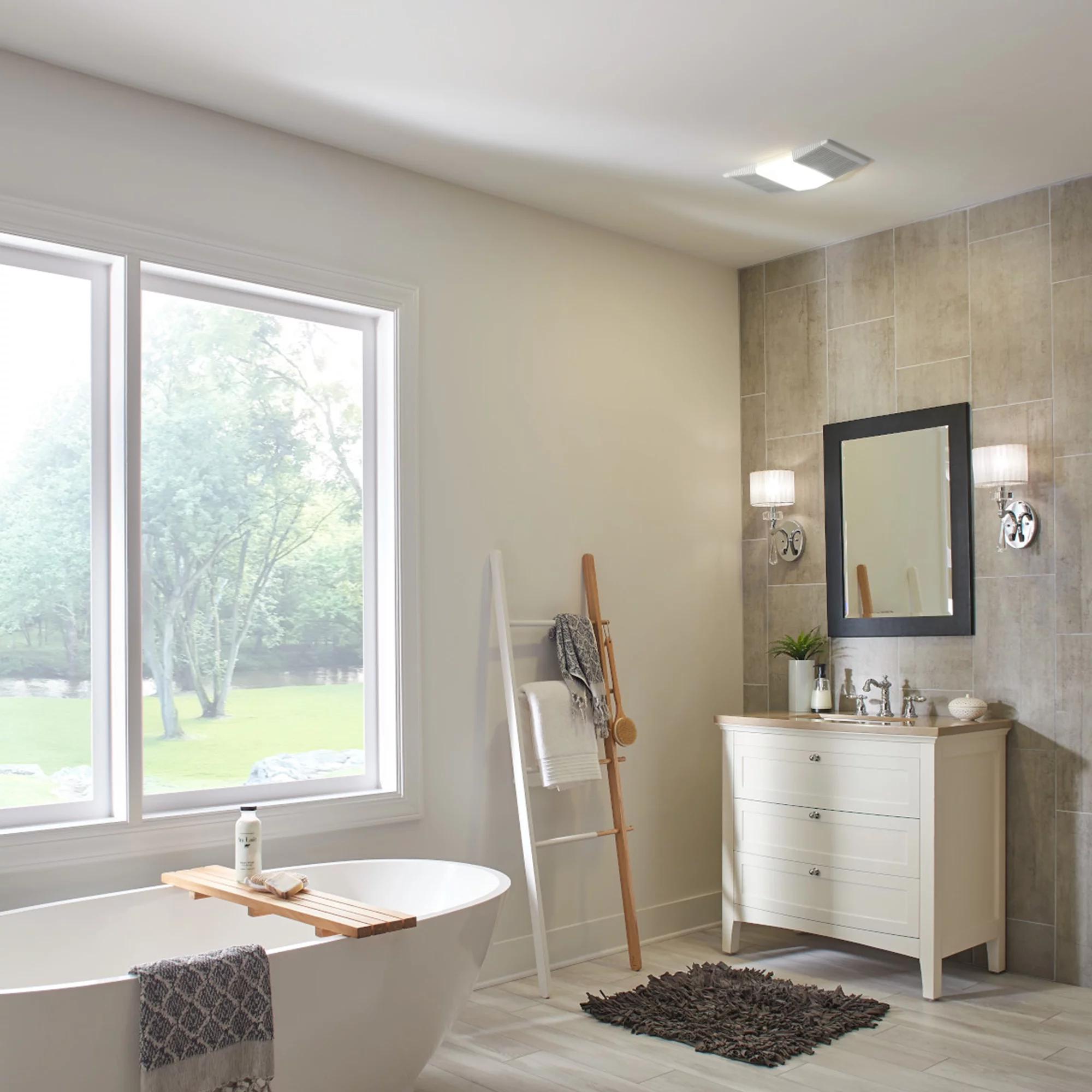 Broan-NuTone Bathroom Ceiling Ventilation with Exhaust Fan & Lighting