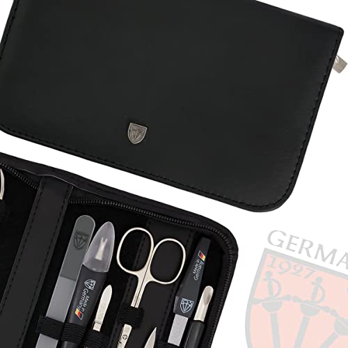 3 Swords Germany – Manicure Pedicure kit Set with Genuine Leather case - Made in Solingen/Germany