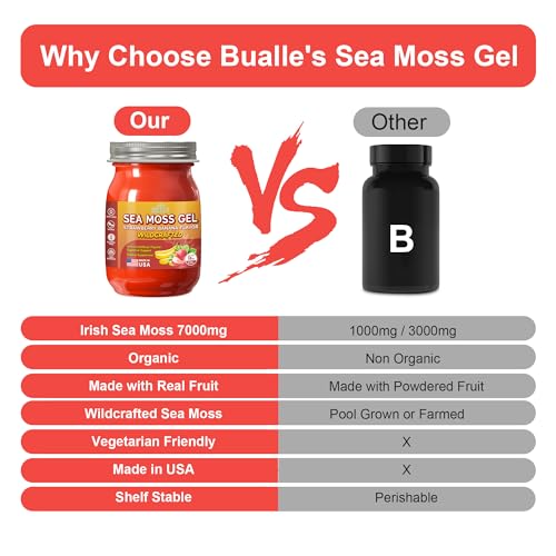 Sea Moss Gel Mango Pineapple Irish Seamoss Gel, 18 OZ Organic Raw Sea Moss Gel Rich in Minerals, Proteins & Vitamins, Natural Wildcrafted Antioxidant Health Supplement