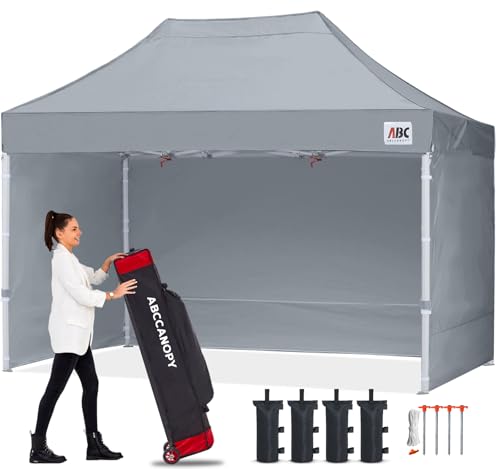 ABCCANOPY Easy Pop Up Canopy Tent with Sidewalls 10x10 Commercial -Series, White