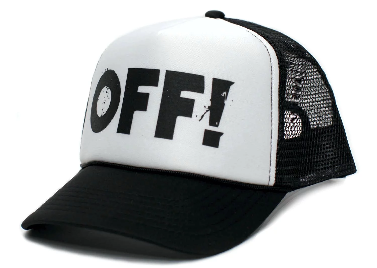 Custom Off! Australian Tour Truckers Cap Hat Anthony Kiedis RHCP Black/White
