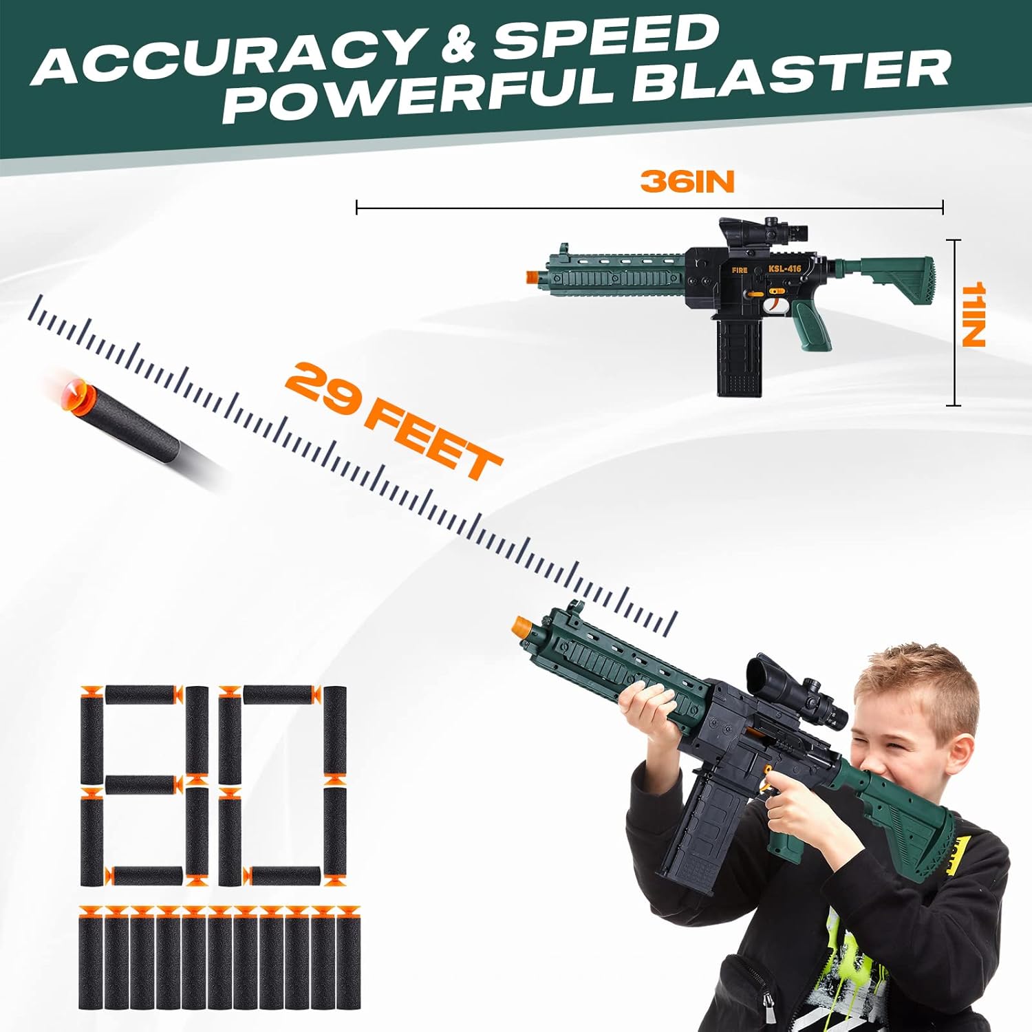 Toy Gun Foam Blaster Shooting for Boys Automatic Electric Toys Guns Foam Blaster Shooting Toy with Soft Foam Bullets for nerf Dart, Outdoor Games Toys Gifts for Boys Girls Birthday Christmas