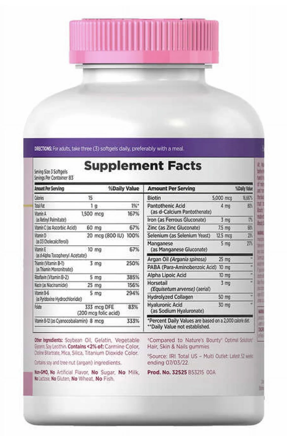 Nature's Bounty Hair, Skin and Nails, 250 Softgels