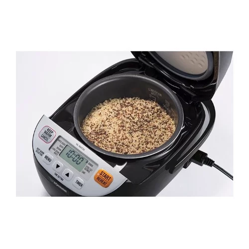 Zojirushi Micom Rice Cooker and Warmer (3-Cup/ Silver Black) Bundle