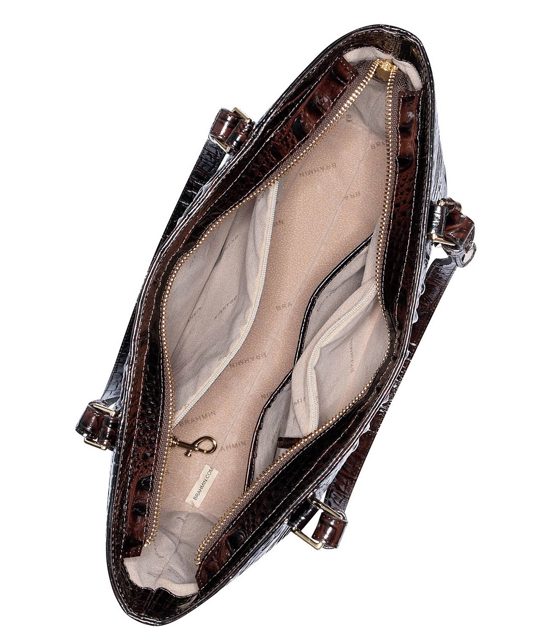 Brahmin Medium Misha Melbourne Embossed - Pecan/Gold