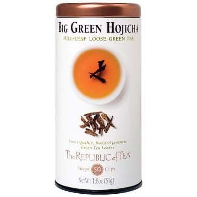 Big Green Hojicha Full-Leaf Tea, 1.8 Ounces / 50-60 Cups (Refill Bag)