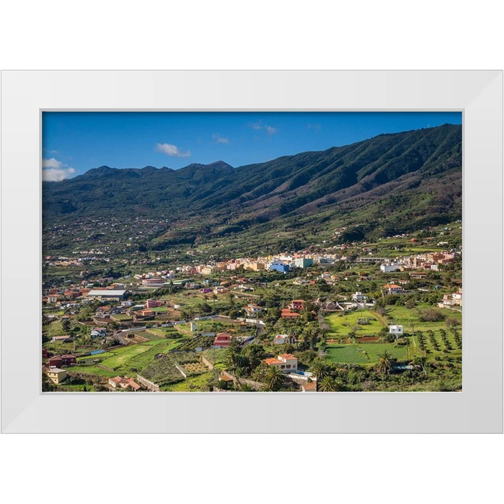 Bibikow, Walter 14x11 White Modern Wood Framed Museum Art Print Titled - Canary Islands-La Palma Island-Santa Cruz de la Palma-elevated view Brena Alta neighborhood