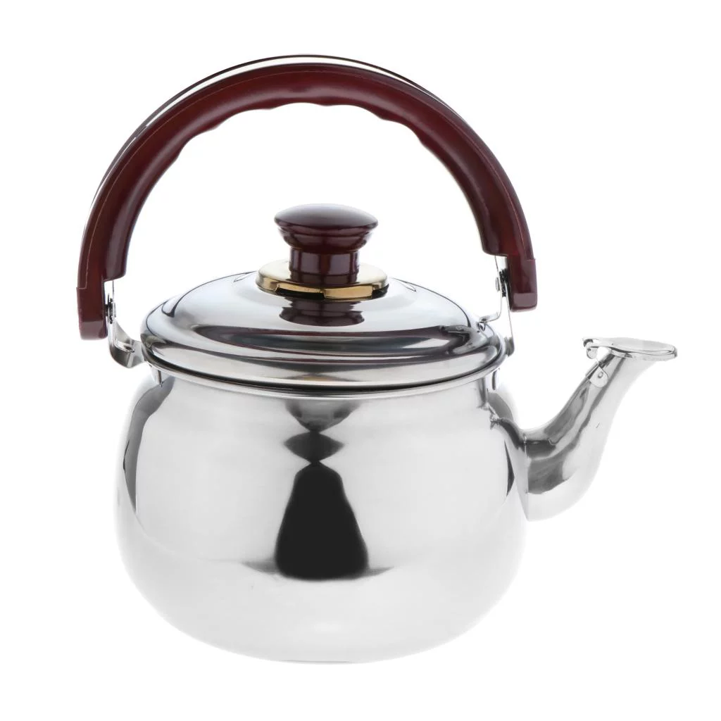 1.0L Stainless Steel Whistling Kettle Electric Gas Hobs Camping Hiking