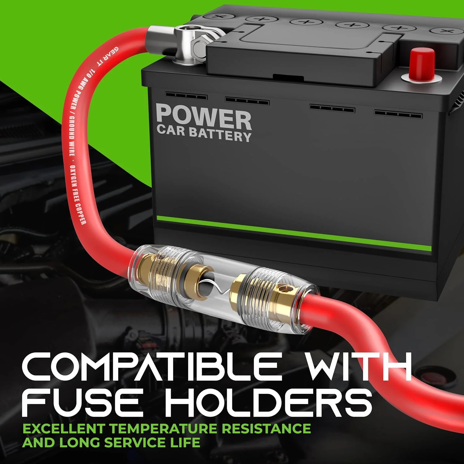 GearIT 1/0 Gauge Wire Oxygen Free Copper OFC (25ft - Red Translucent) 0 AWG - Primary Automotive Wire Power/Ground, Battery Cable, Car Audio Speaker, RV Trailer, Amp, Electrical 0ga - 25 Feet