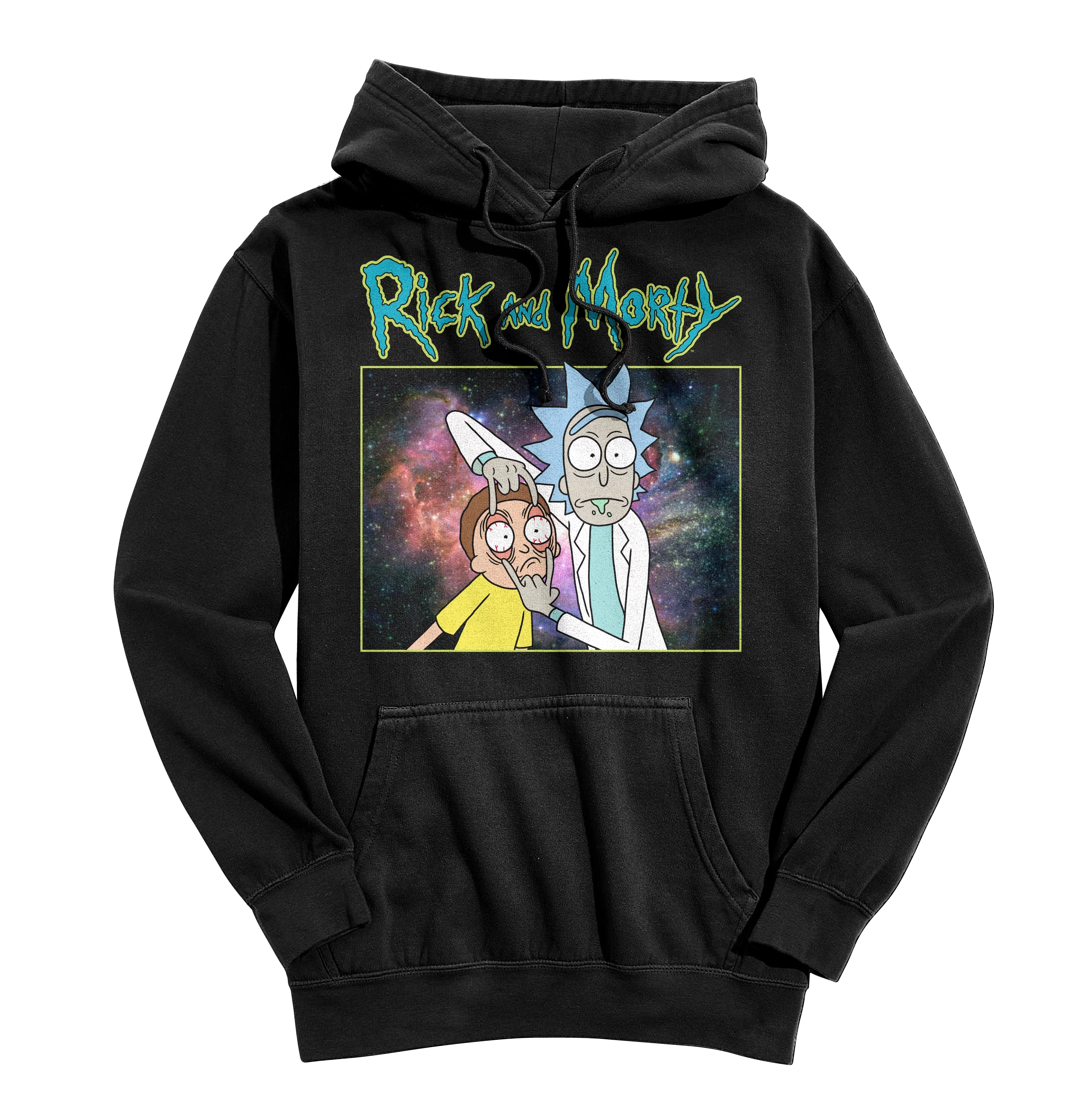 Rick and Morty Space Adventure Mens and Womens Hoodie (Black,S-XXL)