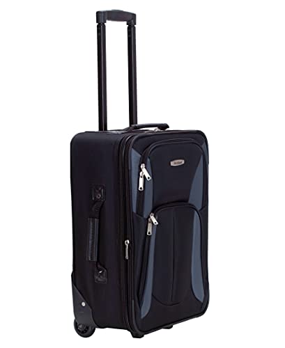 Rockland Fashion Expandable Softside Upright Luggage Set, Charcoal, 2-Piece (14/19)