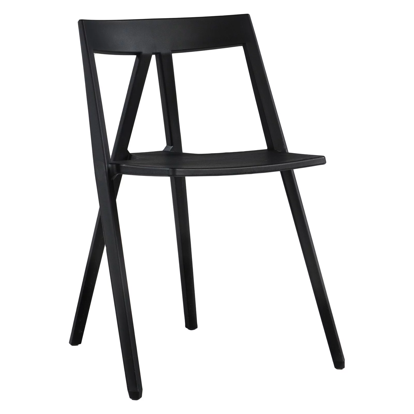 Max RPP-MILAN-BLK Milan Resin Polypropylene Stackable Event Chair - Black