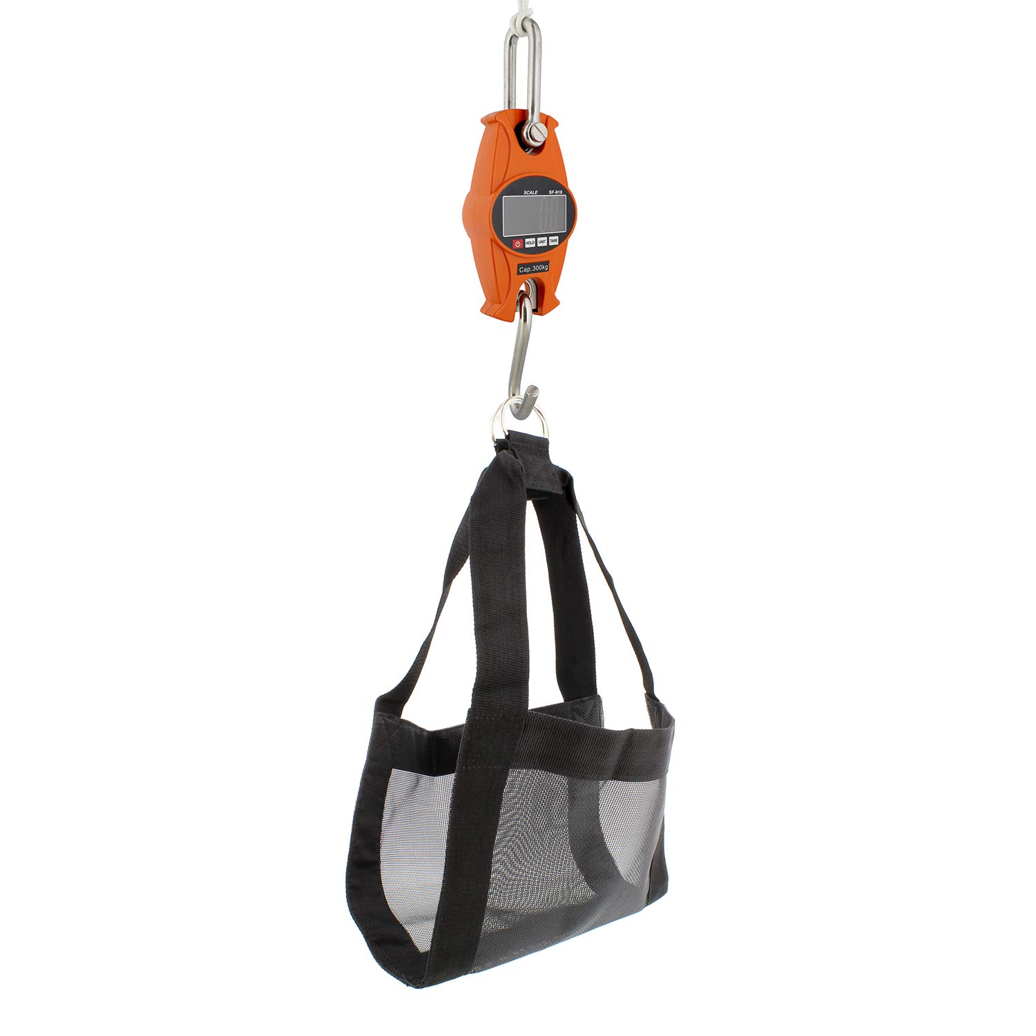 Digital Hanging Scale Orange Calf Scale & Calf Sling for Weighing 660 lb Mini Crane Scale & Livestock Sling