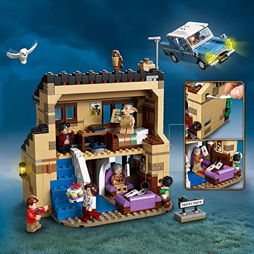 Harry Potter Lego 4 Privet Drive 75968 Fun Flying Ford Anglia Car Children’s Building Toy;Collectible Playsets