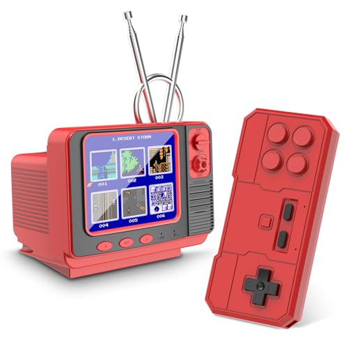 EASEGMER Handheld Games - GV300S 168 Classic Retro Video Game with 3.0 Inch Screen Electronic Mini TV Style Support Connecting TV and Two Players (Wood)