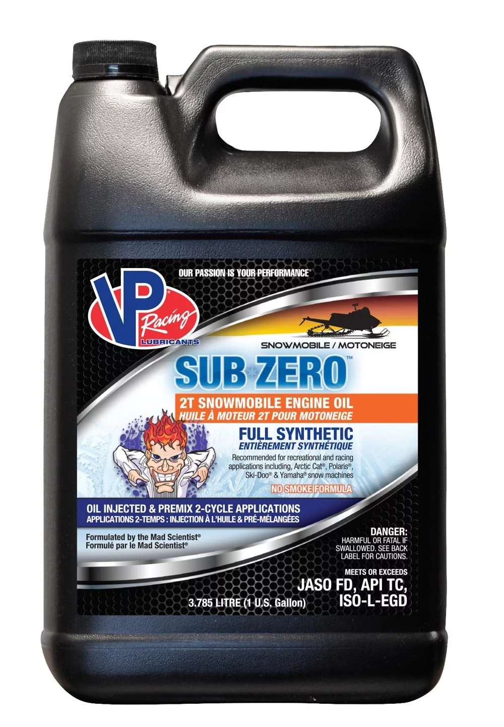 VP Racing VP7110004 Sub-Zero™ 2T Snowmobile Oil - 1 Gallon