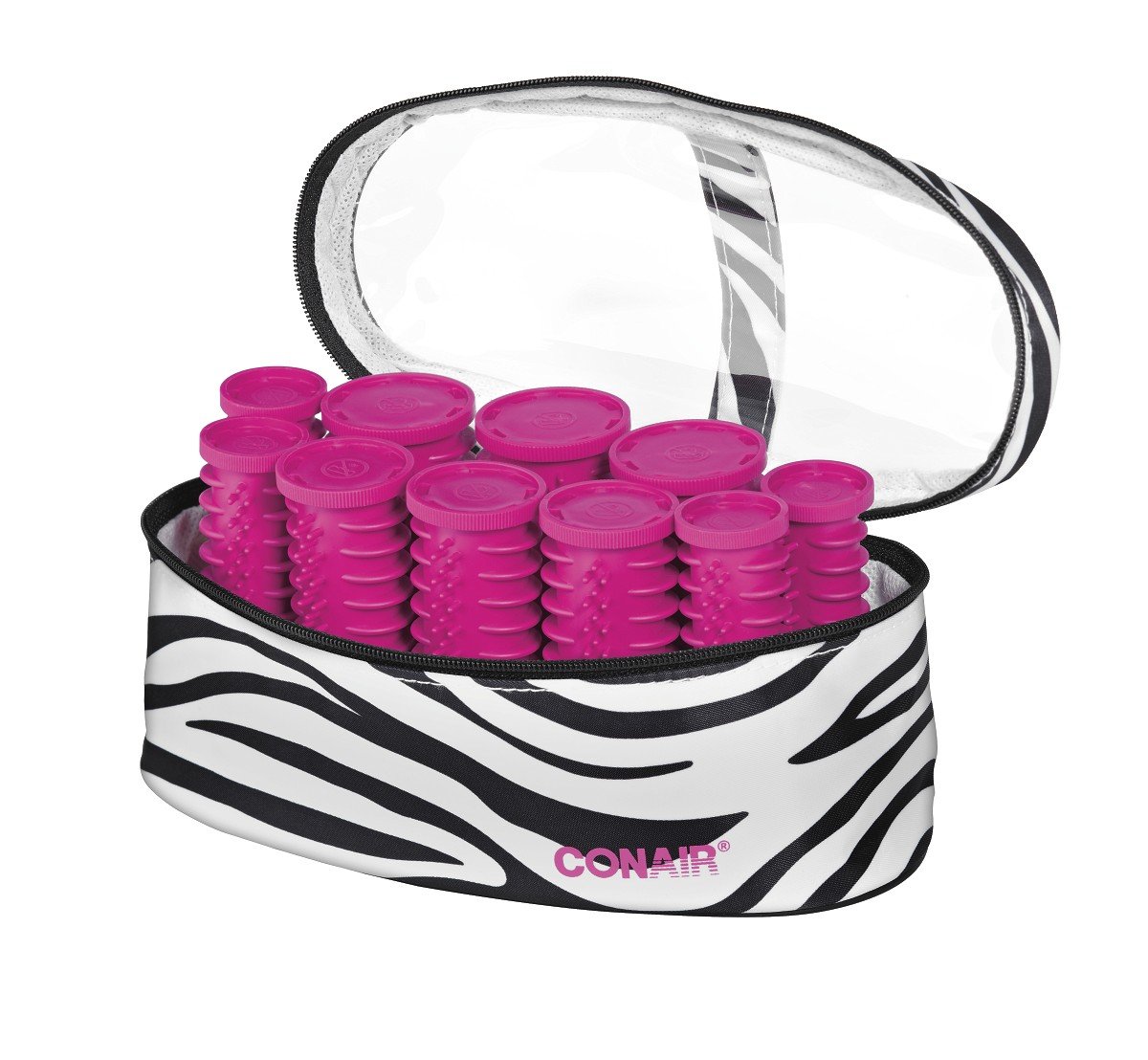 Conair Instant Heat Compact Hot Rollers; Zebra