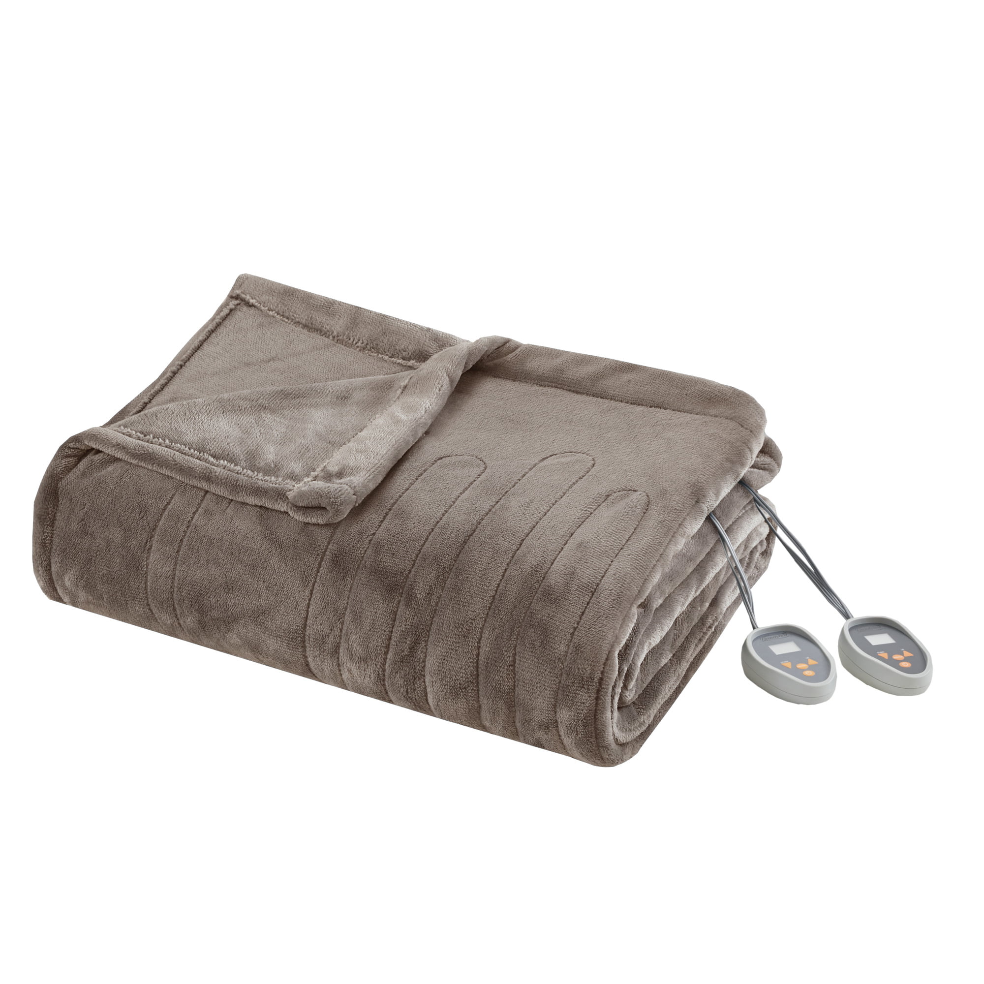 Beautyrest Elect Electric Blanket with Two 20 Heat Level Setting Controllers, King, Mink